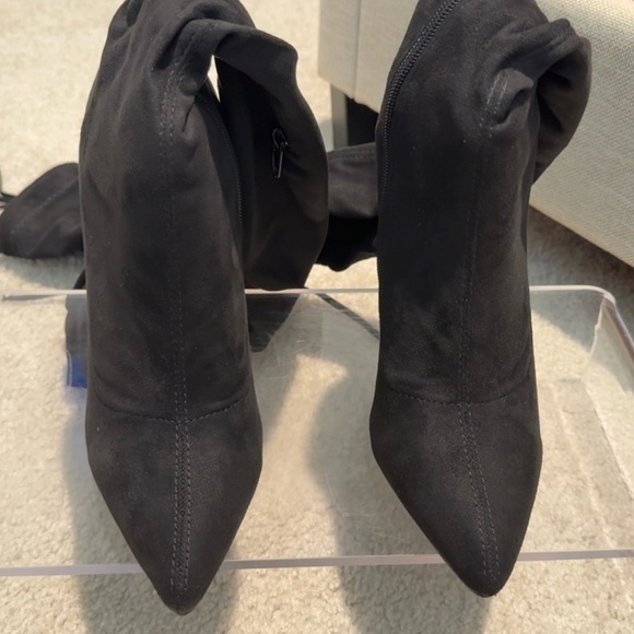 Black Over the Knee Boot - Picture 2 of 15